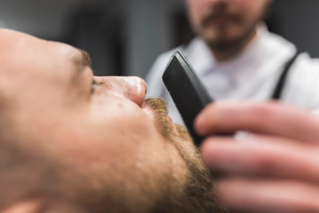 Professional mustache trimming